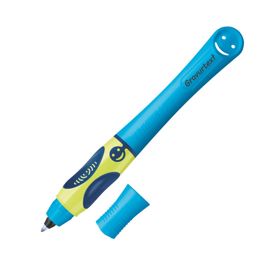 Tintenroller griffix® T2NB Neon Fresh Blue mit Laser-Gravur