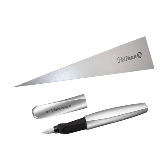 Füllhalter Twist P457, Silber, mit Laser-Gravur