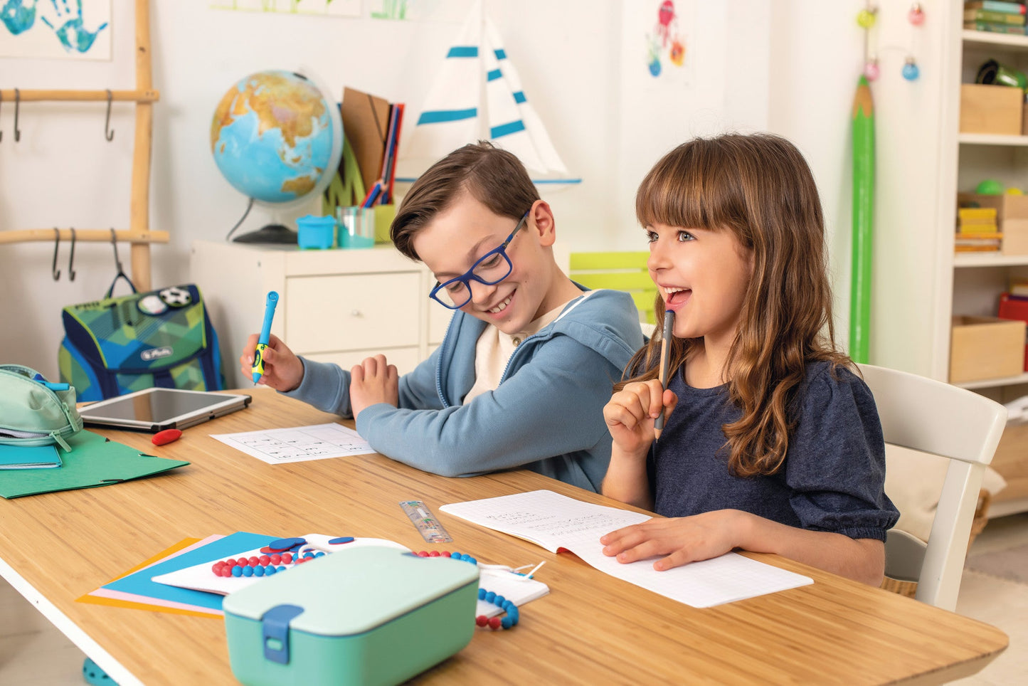 Pencil griffix® B2NB Neon Fresh Blue with laser engraving